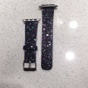 Black glitter Apple Watch straps